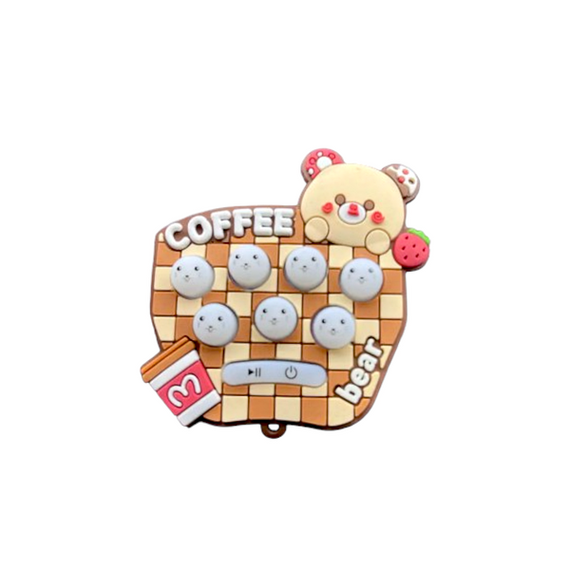 Іграшка антистрес брелок Pop It PRO Coffee Bear