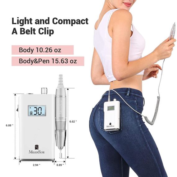 Акумуляторний фрезер для манікюру, 30000 об/хв, портативна електрична електронна пилка | Зображення 2