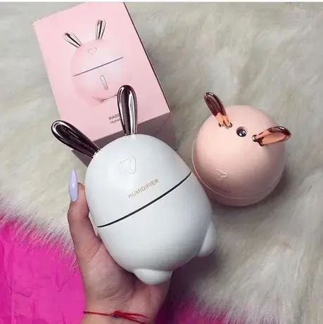 Увлажнитель воздуха Ультразвуковой с LED- подсветкой 7 цветов питание USB Зайка Ночник-увлажнитель 300мл | Зображення 7
