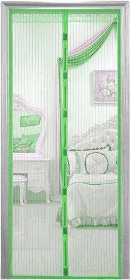 Антимоскітна штора на двері на магнітах Magic Mesh Зелена