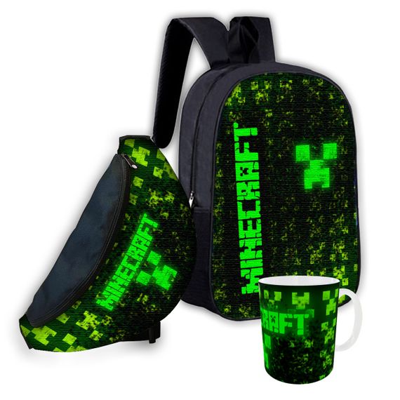Набор детский майнкрафт "Minecraft" рюкзак,сумка-бананка,кружка (00270)