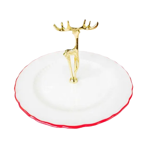 Блюдо кругле 22см з декор.ручкою Deer A050017 NY LED