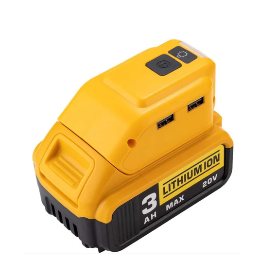 Адаптер SV DCB090 A901 для акумуляторів DeWalt USB, USB Type C, DC з ліхтариком (sv3769) | Зображення 3