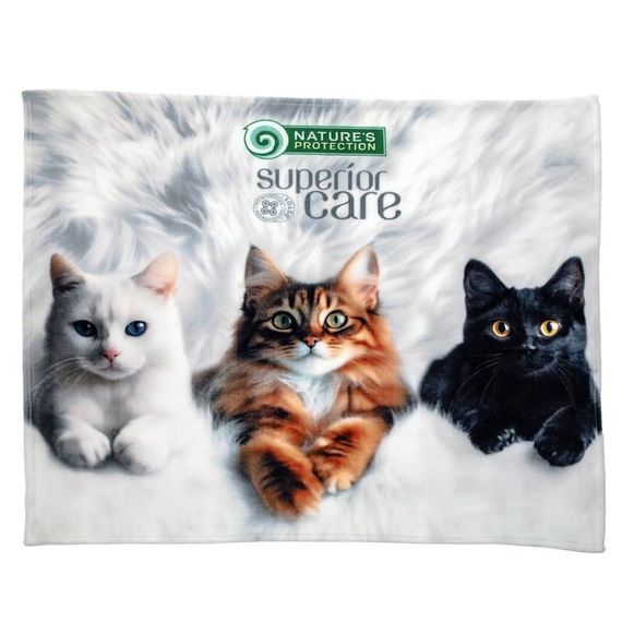 Плед для тварин з малюнком "кошенята" Nature's Protection Superior Care, 152 см х 127 см