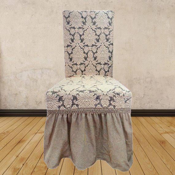 Чехлы на стулья Damask с юбкой, слоновая кость | Зображення 3
