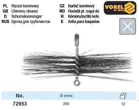 Щетка ерш Польща щетка для чистки дымоходов Польша металл Ø=250 VOREL-72953