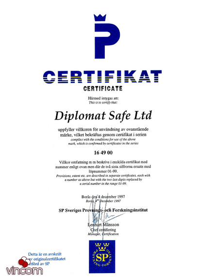 Сейф огне-взломостойкий Diplomat SS 060 DBK | Зображення 3