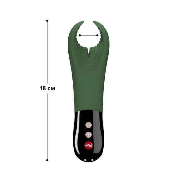 Вибратор для пениса Fun Factory MANTA moss green/black, подходит для парных игр | Зображення 1