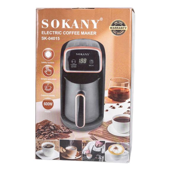 Кавоварка електрична 600 (мл) для дому та офісу Sokany SK-04015 | Зображення 7