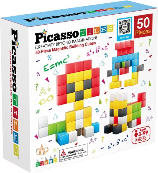 Конструктор магнітний BUILDING CUBES PMC50/23645 PICASSO TILES, 50 деталей, у коробці