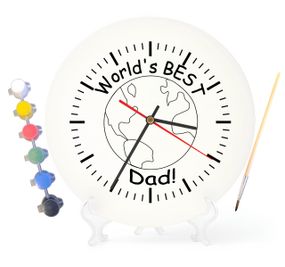 Детский набор для творчества часы раскраска Лучший в мире отец 30 см (Г0157)