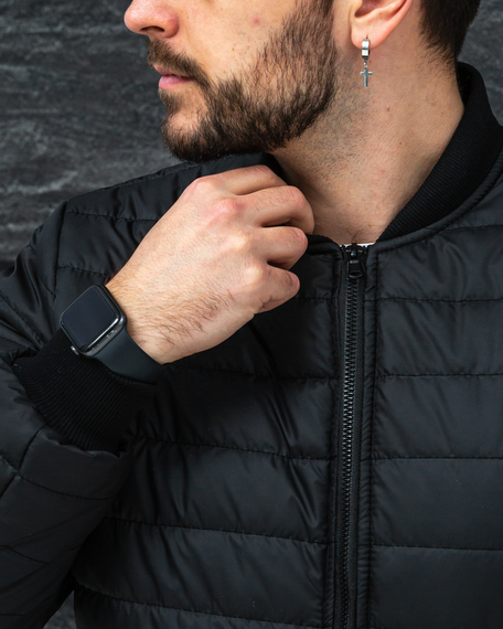 Бомбер Пітсбург чорний S | Зображення 4