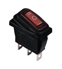 Переключатель KCD3-103W R/B 1 клавиша красная перекидная влагозащита Ny95500852