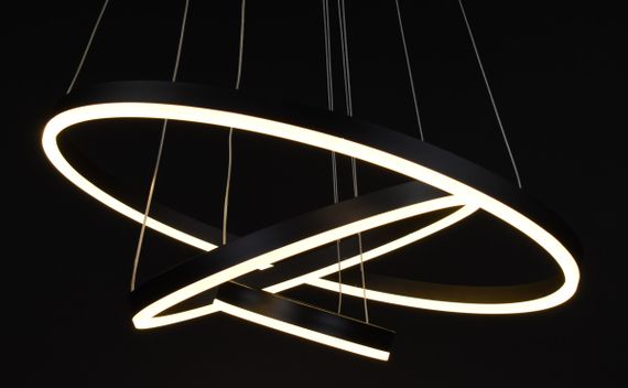 Люстра світлодіодна підвісна LED світильник для квартири на стелю лед 27777 Чорний 25-180х60х60 см. | Зображення 4