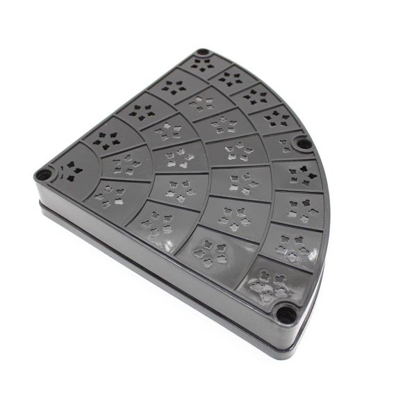 Кутовий стелаж для ванної кімнати на 4 яруси, (85х28х22см), Чорний / Полиця для ванної на коліщатках | Зображення 6