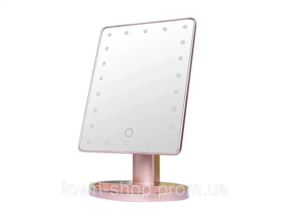 Зеркало косметическое настольное с LED подсветкой 22led 00032 8689