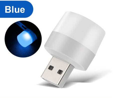 Міні світлодіодний USB світильник круглий, Синій
