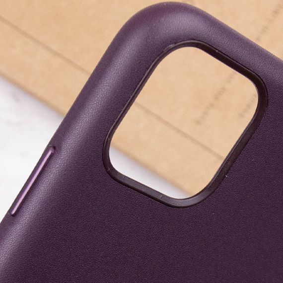 Шкіряний чохол Leather Case (AA Plus) для Apple iPhone 11 (6.1") Штучна шкіра, Dark Cherry | Зображення 7
