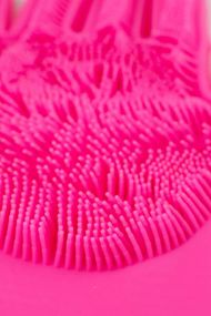 Силиконовые перчатки для мытья и чистки Magic Silicone Gloves с ворсом Коралловые