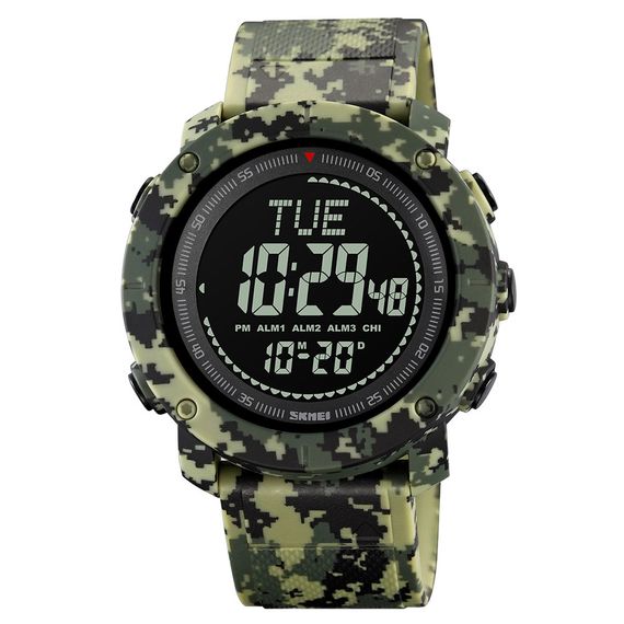 Чоловічий годинник Skmei 2095CMGN Camo Green + Compass