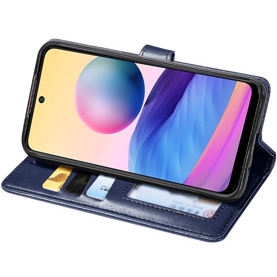 Шкіряний чохол-книжка GETMAN Gallant (PU) для TECNO Spark 10 Штучна шкіра, Слот для візитки, Синій | Зображення 1