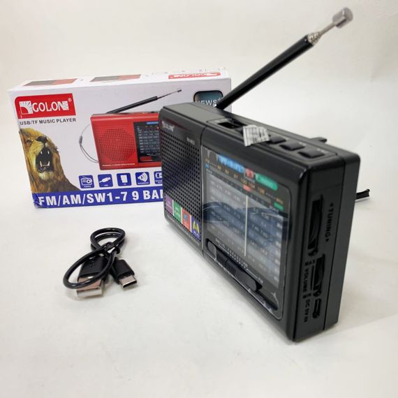 Портативна стовпчик радіо MP3 USB Golon RX-6622. Колір: чорний | Зображення 2