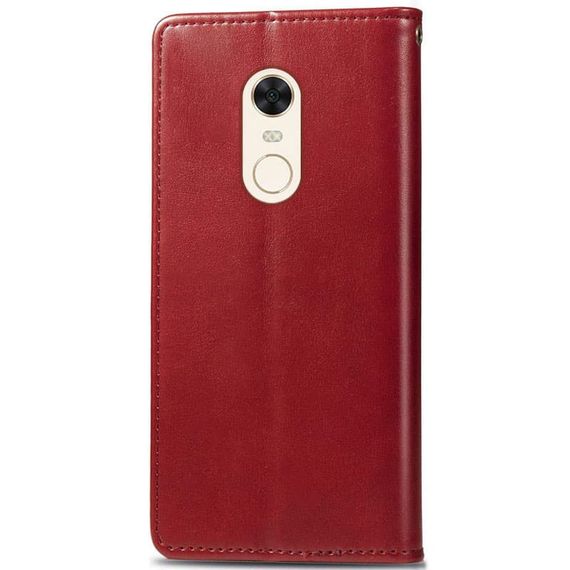 Шкіряний чохол-книжка GETMAN Gallant (PU) для Xiaomi Redmi 5 Plus/Redmi Note 5 (Single Camera) Штучна шкіра, Слот для візитки, Червоний | Зображення 3