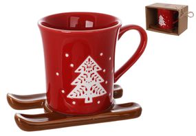 Эспрессо-кружка из фактурной керамики Nordic Cozy: Санки Mini, 150 мл