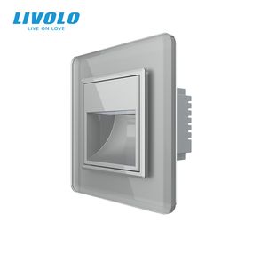 Світильник для сходів LIVOLO, сірий, 2.5D скляна рамка, тепле світло 2700K, 230В, 0.35Вт