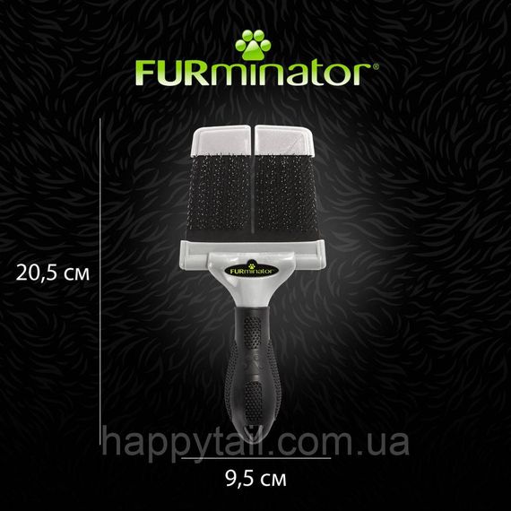 Щітка-пуходерка для собак та котів FURminator жорстка L 20,5 х 9,5 х 1,5 см | Зображення 8