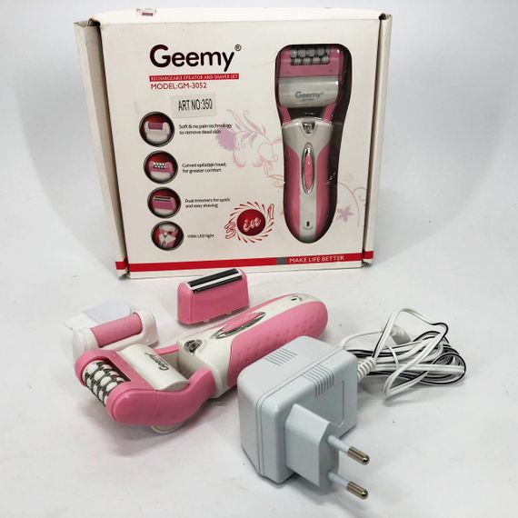 Машинка для удаления волос на лице, Аккумуляторная женская электробритва, Терки для шлифовки пяток TS-93 | Зображення 2