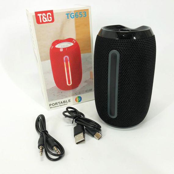 Портативная Bluetooth-колонка TG653 USB с ремешком. AQ-873 Цвет: черный