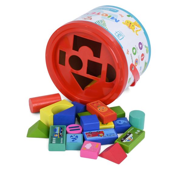 Дитяча дерев'яна іграшка "Містечко №1" Limo Toy MD 0938-1, 24 блоки | Зображення 3