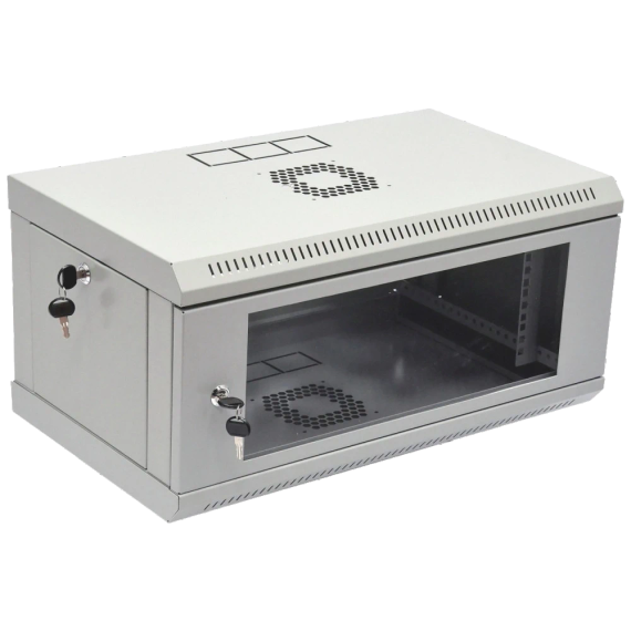 19" 4U 600x400x284мм акрилове скло, сірий Шафа - Серверні шафи