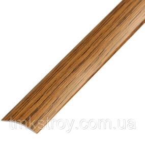 Пороговая планка разных цветов 50*3 мм полукруглая ламинированная 180, орех