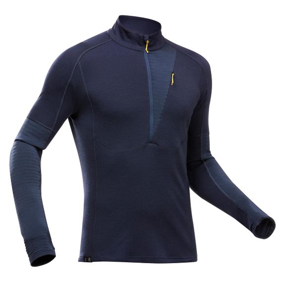 Футболка чоловіча TREK 900 для трекінгу з вовни мериноса темно-синя - 2XL