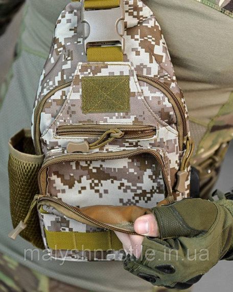 Армійська нагрудна сумка рюкзак з USB портом Захисник Sahara ДЛ7537 | Зображення 3