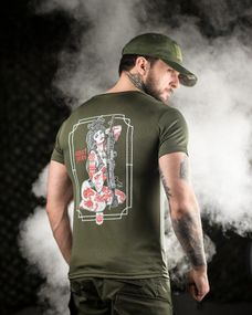 Тактична футболка потовідвідна Odin dzen олива ВТ6662