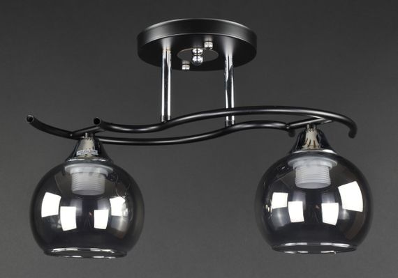 Люстра стельова на 2 лампочки 27413 Чорний 25х15х40 см. | Зображення 1