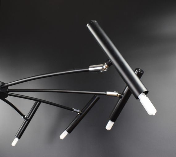 Люстра стельова на 9 лампочок 26420 Чорний 30-65х85х85 см. | Зображення 6