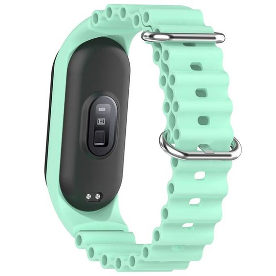 Ремешок Ocean Band для Xiaomi Mi Band 3/4/5/6/7 Бирюзовый / Blue Sea | Зображення 2