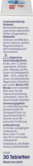 Капсулы для похудения и профилактики набора лишнего веса "Mivolis Fett Blocker" блокатор жира", Германия 30 шт | Зображення 4