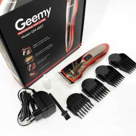 Машинка для стрижки волосся Pro Gemei GM-6027, Хороший бездротовий триммер, Практична машинка | Зображення 4