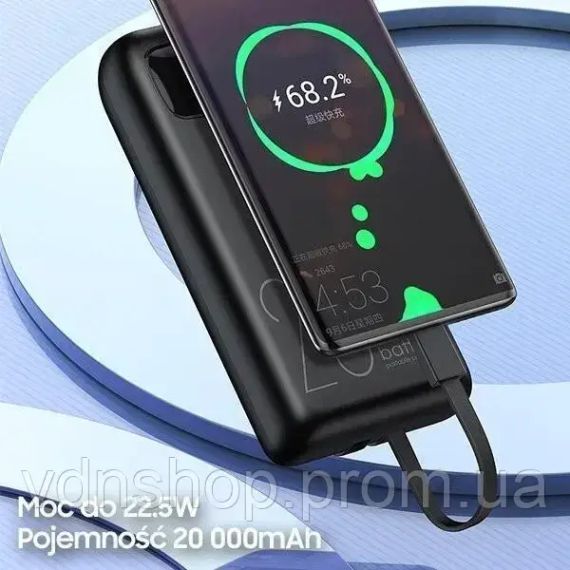 Павербанк AWEI P13K/9610 22,5W Зарядний пристрій 20 000 mah | Зображення 1