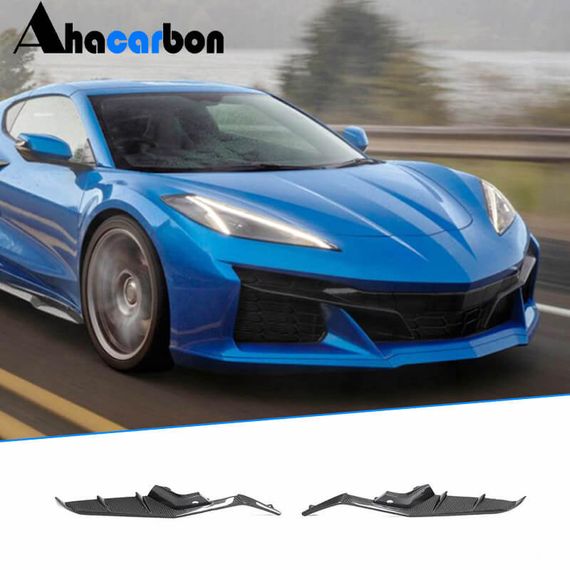 Накладки на передні бампер (для Z06, 2020-2024, Карбон) для Chevrolet Corvette C8 2019- рр