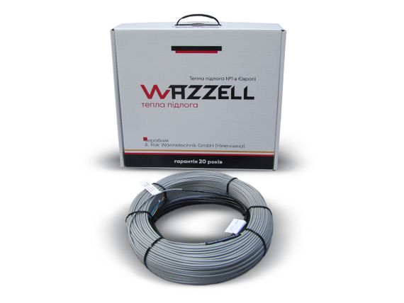 Комплект тепла підлога WAZZELL EASYHEAT + термостат програмований. Нагрівальний кабель універсальний 30 м / 600 Вт / 3 - 4.5 м² | Зображення 1
