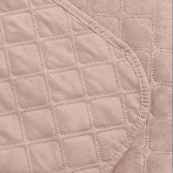 Покрывало двуспальное ТЕП Velour Ромб 4-00516-22421 180х240 см пудровое | Зображення 3