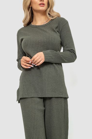 Костюм жіночий в рубчик повсякденний, колір хакі, 238R57415 | Зображення 1