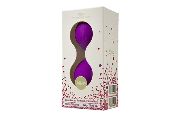 Вагинальные шарики Alive U-Tone Balls Purple, диаметр 3,5см, вес 77 г sexstyle | Зображення 1