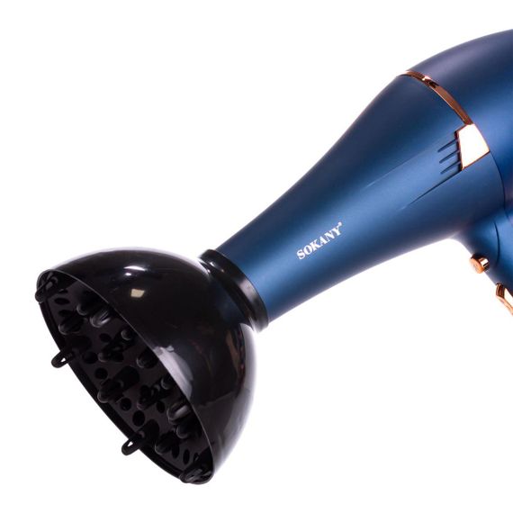 Професійний фен для волосся з насадками концентратор і дифузор 2400 Вт Sokany SK-14001 | Зображення 6